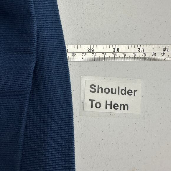 Pembrook‎ Womens Embroidered Sweatshirt M Grandma Floral Navy Blue Pullover - Picture 6 of 7